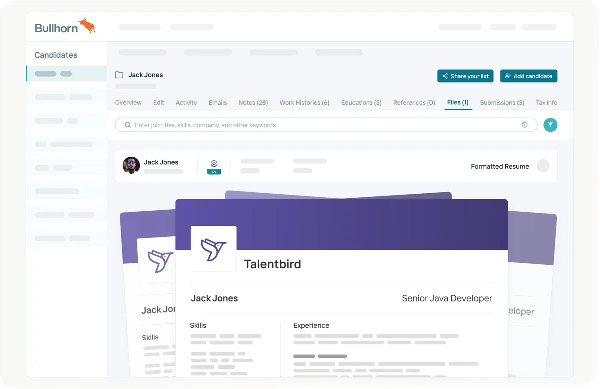 Upload any file format — PDF, Word, LinkedIn export — into AI Resume Builder