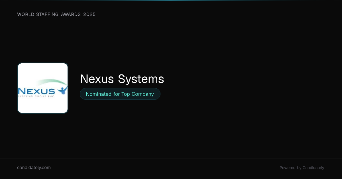 Nexus Systems - Best Staffing Company 2025 | World Staffing Summit